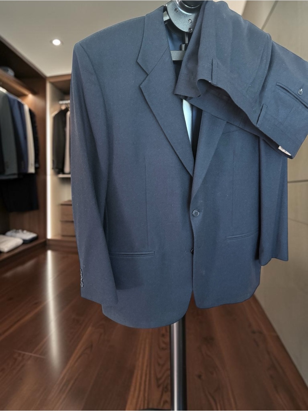 Sisley Relaxed Elegance Made in Italy52 42R Navy 100% Virgin Wool Old Money